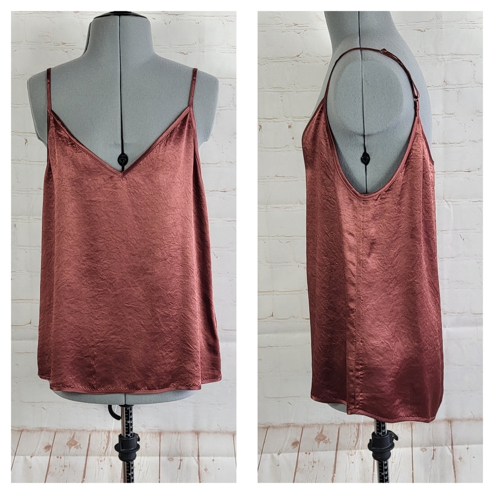 Aritzia Babaton Everly Camisole Silky Satin Camisole in Brown XS